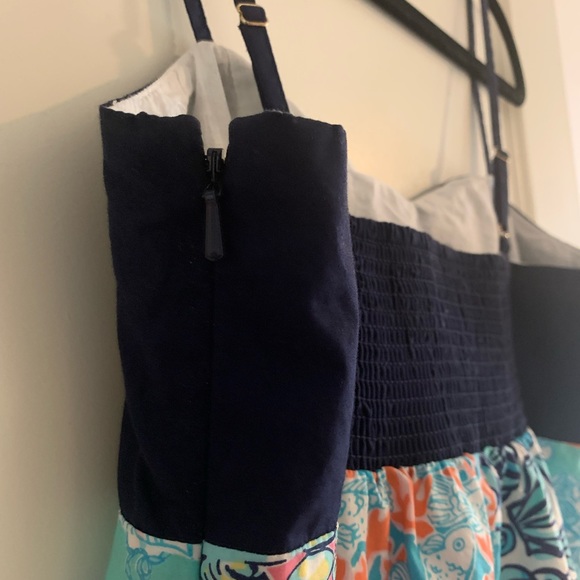 Lilly Pulitzer Rilee Dress Multi Sailor Patch Size 6 - Picture 5 of 7